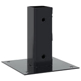 Post Bases Square 12 pcs Anthracite 46x46 mm Powder-coated Steel 42000019