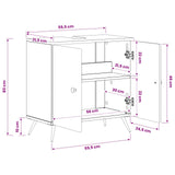 Bathroom Sink Cabinet BREDA White 59.5 x 31.5x 59 cm 897445