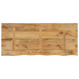 Table Top 140x60x2.5 cm Live Edge Solid Wood Rough Mango 370361
