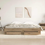 Bed Frame with Drawers Artisan oak 180 x 200 cm Engineered wood 3333961
