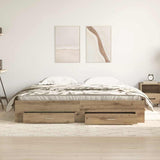 Bed Frame with Drawer Artisan Oak 180 x 200 cm Engineered Wood 3333961