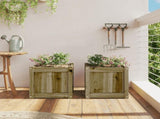 Garden Planters 2 pcs Impregnated Wood Pine 837413