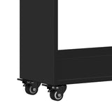 Cabinet with Wheels Black 60x22x79 cm Engineered Wood 840416