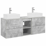 Bathroom Cabinet Set 3 pcs Concrete Grey 49.5 x 41 x 62.5 cm 3405838