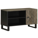 TV Cabinet Black 80x33x46 cm Solid Wood Mango 4017699