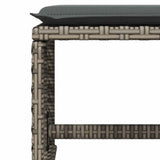 11 Piece Garden Dining Set with Cushions Grey Poly Rattan 3210794
