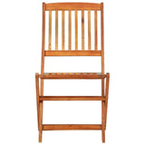 Dining Set Brown Solid acacia wood Medium Foldable Dining Set 3086999
