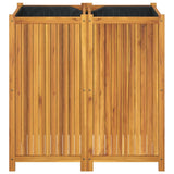 Garden Planter with Liner 100x50x100 cm Solid Wood Acacia 366448