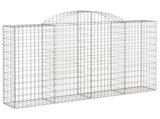 Arched Gabion Baskets 5 pcs 200x30x120/140 cm Galvanised Iron 3146134