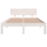 Bed Frame without Mattress White 120x190cm Small Double 810466
