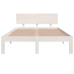 Bed Frame without Mattress White 120x190cm Small Double 810466