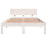 Bed Frame without Mattress White 120x190cm Small Double 810466