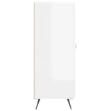 Sideboard High Gloss White 34.5x34x90 cm Engineered Wood 830414