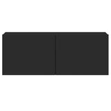 3 Piece TV Cabinet Set Black Engineered Wood 3078759