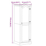 Wardrobe Corona 55x52x170 cm Solid Wood Pine 4002764