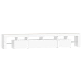 TV Cabinet with LED Lights White 230x36.5x40 cm 3152786