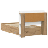 Bed Frame with Storage Artisan Oak 90 x 190 cm Engineered Wood 3433814