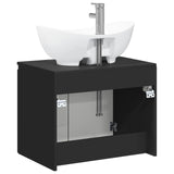 Bathroom Furniture Set Black Engineered Wood 3404341