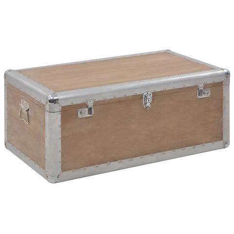 Storage Box Solid Fir Wood 91x52x40 cm Brown 246124