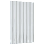 ZNTS Roof Panels 12 pcs Powder-coated Steel Silver 60x36 cm 319127