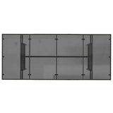 Garden Table Brown Poly Rattan, Powder-Coated Steel, Tempered Glass 365603