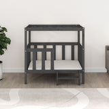 Dog Bed Grey 105.5 x 83.5 x 100 cm Solid Wood Pine 822389
