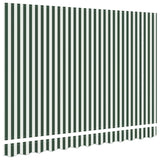 Awning Replacement Fabric Green and White 3 x 2 m Polyester 42000653