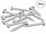 Wood Screws 9231 pcs Silver Steel 864528