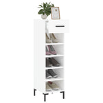 ZNTS Shoe Cabinet High Gloss White 30x35x105 cm Engineered Wood 829678