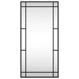 Wall Mirror Black 40x80 cm Rectangle Iron 358629