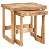 Nesting Tables 2 pcs Brown 46 x 46 x 45 cm Solid Mango Wood 4104557