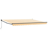 Retractable Awning Yellow and white 4 x 2 m 3419077