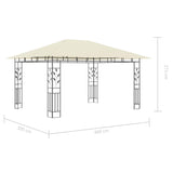 ZNTS Gazebo with Mosquito Net&LED String Lights 4x3x2.73 m Cream 3070315