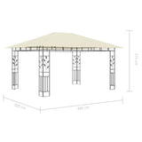 Gazebo with Mosquito Net&LED String Lights 4x3x2.73 m Cream 3070315