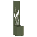 Garden Privacy Screen Olive green 32 x 150 cm Cold-rolled steel 876395