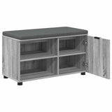 Hall Bench with Cushion with Shelf Grey Sonoma 80 x 38 x 46 cm 891509