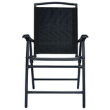 Folding Garden Chairs 2 pcs Texilene Black 47923