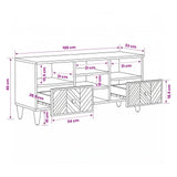 Storage Cabinets Brown 100 x 33.5 x 46 cm Solid Mango Wood 4018934