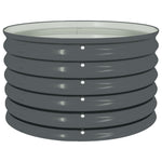 Garden Raised Bed 80x80x44 cm Galvanised Steel Grey 45530