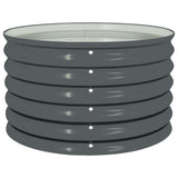 Garden Raised Bed 80x80x44 cm Galvanised Steel Grey 45530