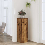 Plant Stand Old Wood 33x33x100 cm Engineered Wood 852958
