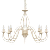 Adjustable Chandelier E14 Metal Antique White 78 x 101 cm 42053780