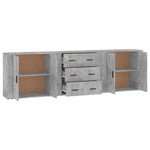 Sideboards 3 pcs Concrete Grey Engineered Wood 3185403