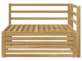 Outdoor Corner Sofa Solid Acacia Wood White 83 x 83 x 73 cm 901571