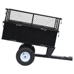 ZNTS Tipping Trailer for Lawn Mower 150 kg Load 92449