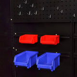 Tool Cabinet with Tool Chest Steel 90x40x180 cm Red and Black 3054555