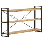 3-Tier Bookcase 140x30x80 cm Solid Mango Wood 320620
