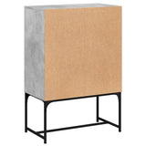 Side Cabinet with Glass Doors Concrete Grey 69x37x100 cm 836549