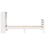 ZNTS Bookcase Bed without Mattress White 75x190 cm Small Single Solid Wood Pine 3321884