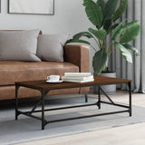 Coffee Table Brown Oak 100x50x35 cm Engineered Wood 835333